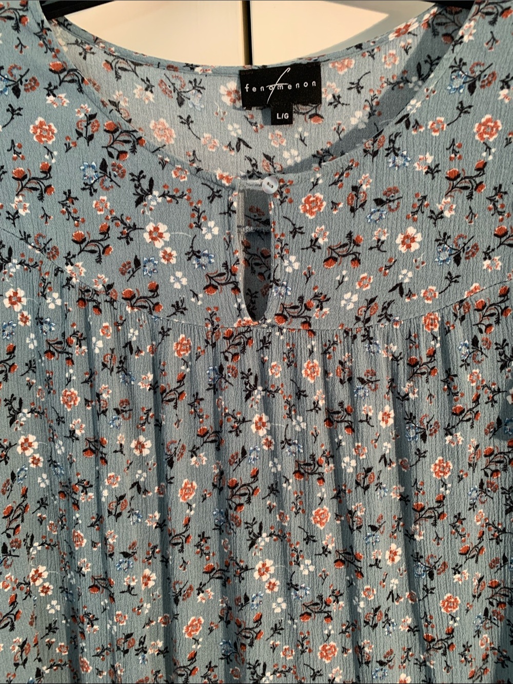 Fenomenon Puff-Sleeve Green Floral Blouse